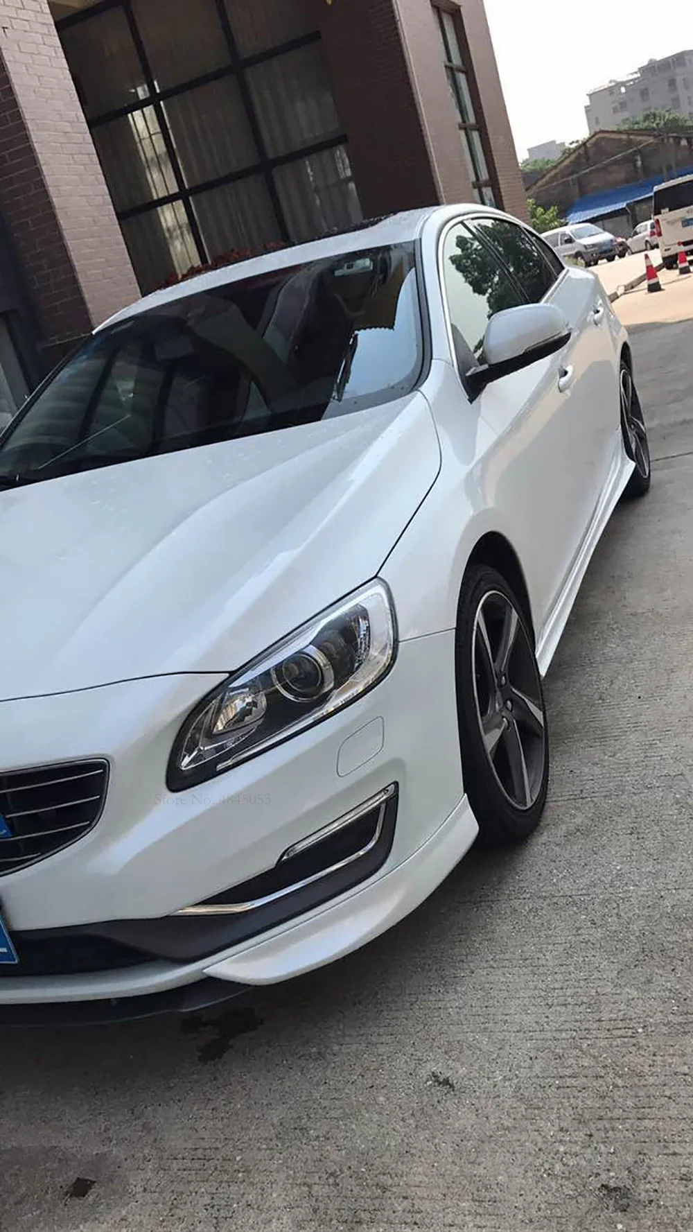 For Volvo S60 s60l S60L Car Parts ABS Plastic Unpainted Color Front Bumper Lip Trunk Spoiler Protector 3Pcs