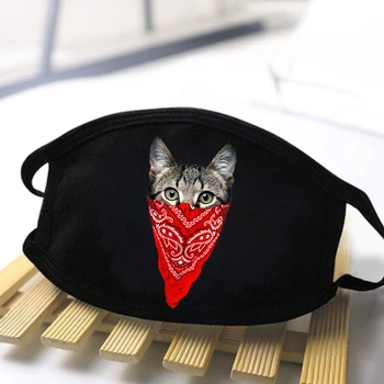 

Unisex Adult Cool Cat Aniaml Dustproof Mask 2020 Washable Soft Face Masks Skin-friendly Breathable Masks masque de protection