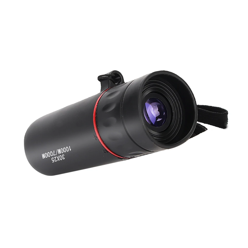 Outdoor Hiking Telescope 30x25 HD Mini Portable Focusing Telescope Optical Single Tube Binoculars With Integrated Handle Strap