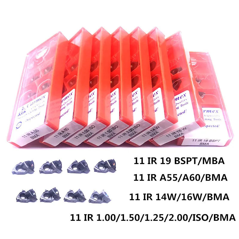 

11IR1,50 1,00 ISO A55 A60 BMA insertos de roscado de alta calidad herramientas de torneado para carburo de tungsteno Indexable