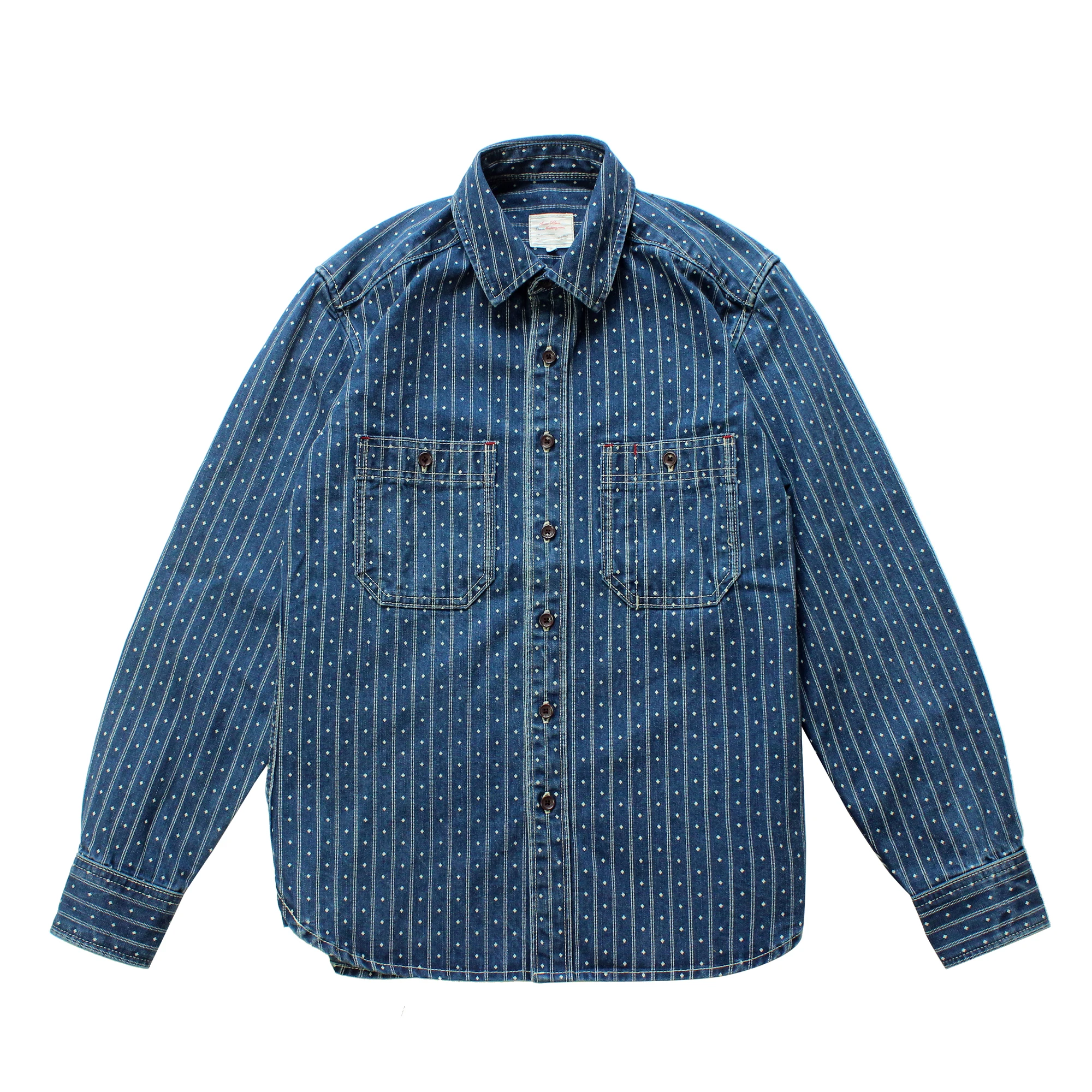 Wabash Stripe Levis Selvedge Quality Mens Denim Shirt 