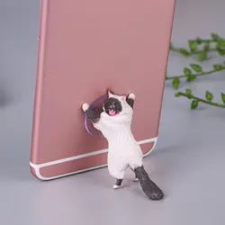 Милый держатель для телефона с кошкой из смолы, держатель для мобильного телефона высокого качества