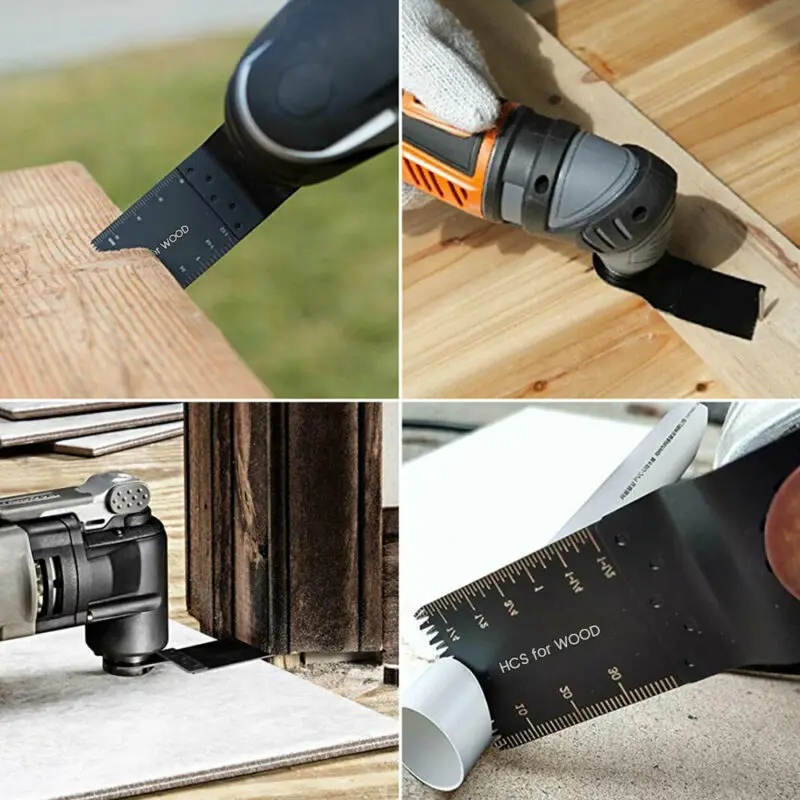 Madera Universal//Metal Multiherramienta para liberaci/ón r/ápida Hojas de Sierra para Artesanos Dewalt Ridgid Milwaukee Rockwell Ryobi y m/ás Hojas de Sierra oscilantes de 12 Piezas