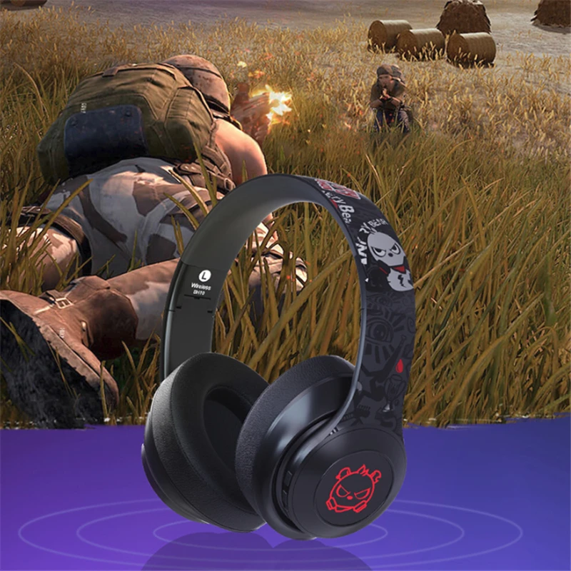 Wireless Bluetooth Headphones LED Luminous Earphone Head Mounted Foldable Deep Bass Sports Gaming Headsets For Mobile PC
