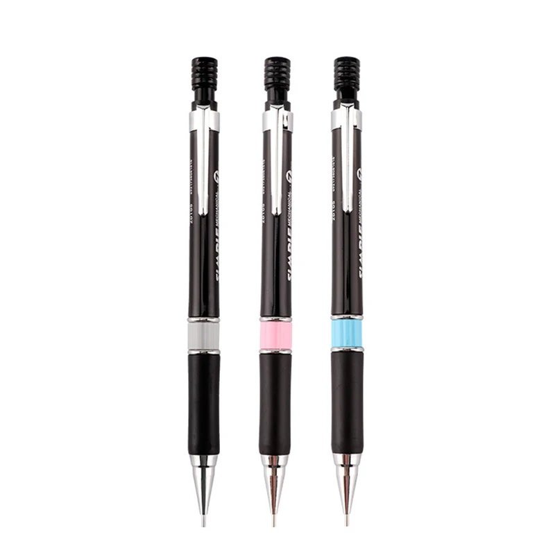 8 Pieces Mechanical Pencil Metal Mechanical Pencil Retractable Automatic  Drafting Pencils Refills For Writing Drawing Signature (Blue, Black,0.7 Mm