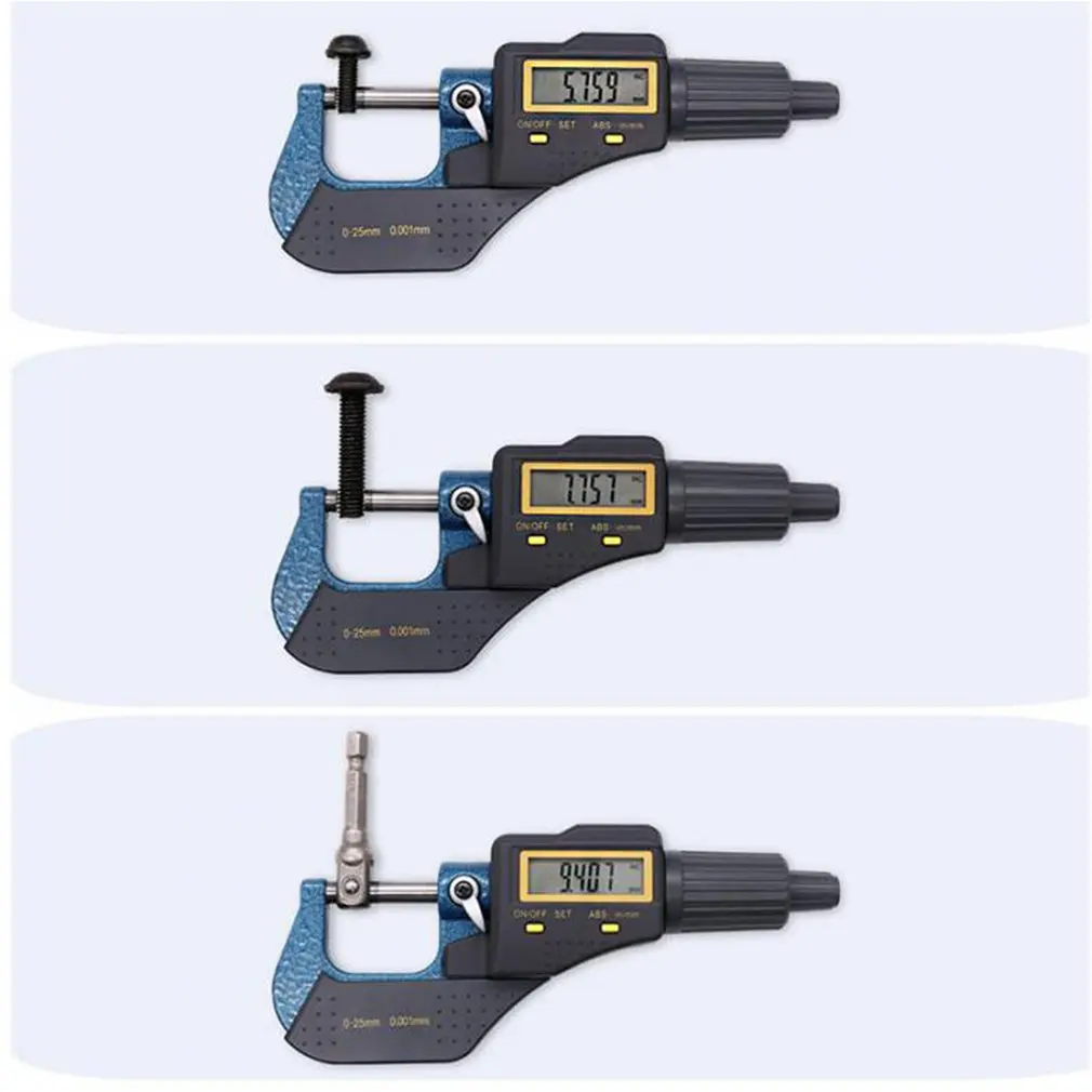 0,001 мм электронный наружный микрометр 0-25 мм с очень большим ЖК-экраном цифровой микрометр электронный цифровой Калибр