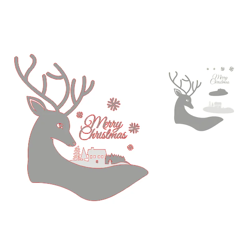 

Naifumodo Marry Christmas Elk Metal Cutting Dies New 2019 for Card Making Scrapbooking Embossing Die Cut Stencil Craft Dies
