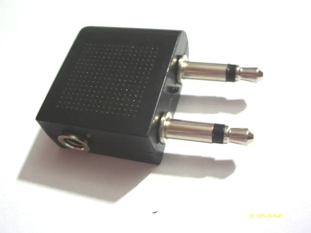 1000pcs Airplane headphone 3 5mm Stereo Headphone Earphone Socket Adapter connector NEW