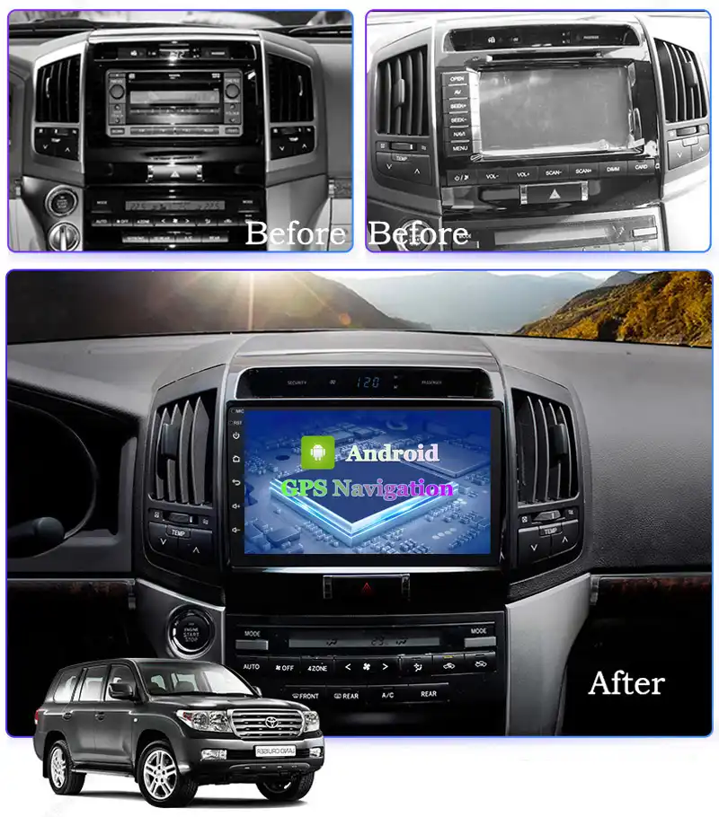 10 1 дюймовый Android автомобильный DVD GPS для 2007 2012 Toyota Land Cruiser навигационная система