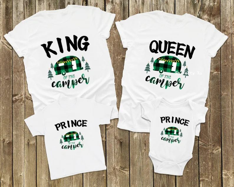 thumbnail image 2 of Camiseta de algodón a cuadros para Navidad, ropa a juego para la familia, para Año Nuevo, manga corta, para padre, madre, niños y bebés, camisetas navideñas, 2 of 5