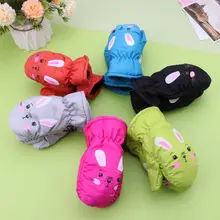 Детские зимние теплые ветрозащитные перчатки для мальчиков и девочек, лыжные перчатки для велоспорта, альпинизма, водонепроницаемые