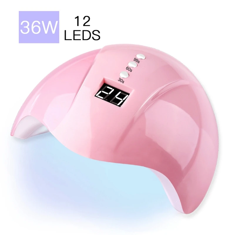 Высокое качество 12 Светодиодный Сушилка для ногтей лампа светодиодный фонарь 36 Вт Таймер установка лака для ногтей отверждения лампы сушилки для ногтей