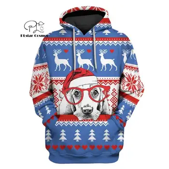 

PLstar Cosmos Merry Christmas with dog 3d hoodies/Sweatshirt Winter autumn funny Harajuku Halloween cosplay streetwear-13