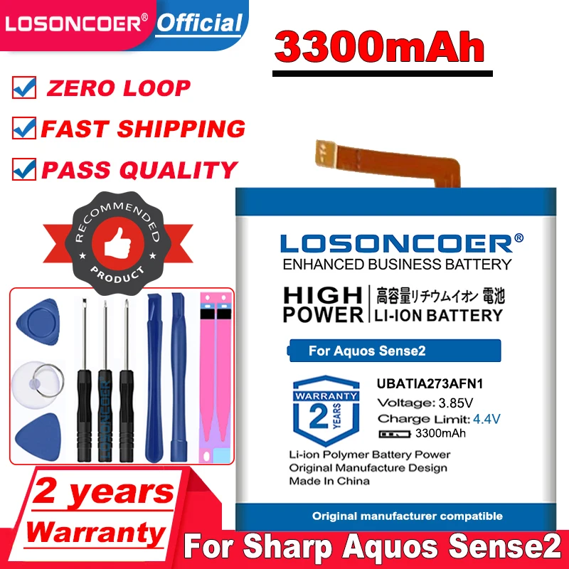 Losoncoer 3300mah Ubatia273afn1 Batteries For Sharp Aquos Sense2 Sense 2 Sh O1l Sh M08 Sh 08c Shv43 Replacement Phone Battery Mobile Phone Batteries Aliexpress