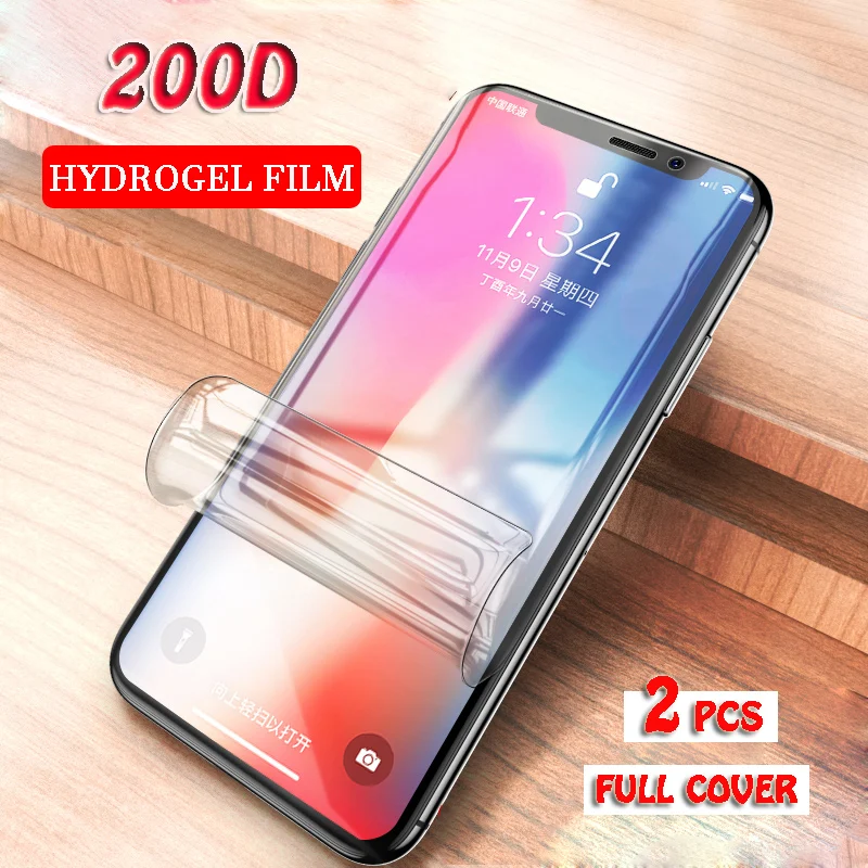 2 шт. 200D мягкая Гидрогелевая пленка для iphone 11 Pro X XR XS Max 6 6s 7 8 PLus защитная на весь