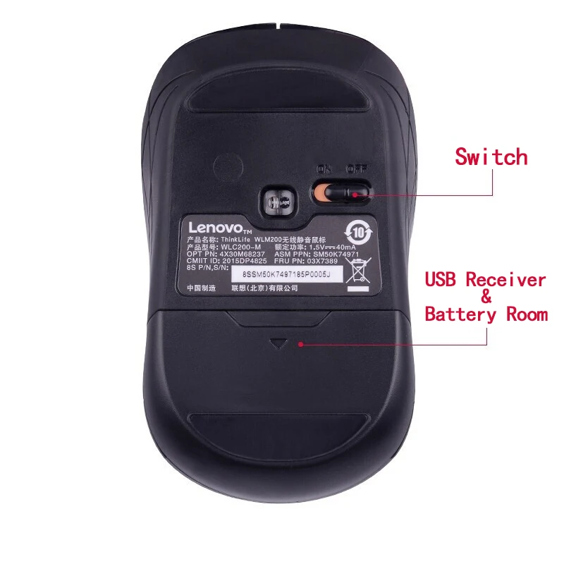 Lenovo ThinkPad WLM200 wireless silent mouse laptop pc office home universal ThinkLife mouse