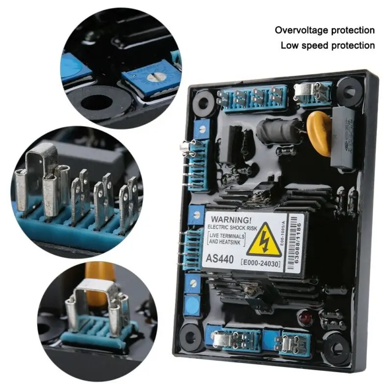 

1*Voltage Regulator AVR AS440 190-264VAC Automatic Engine Voltage Regulator Generator Accessories Tool Parts