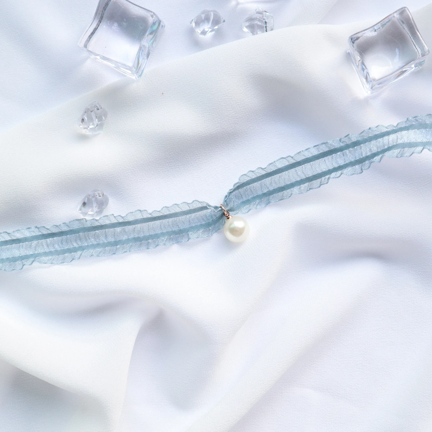 Летнее Новое зеленое кружевное жемчужное ожерелье с кристаллами короткая цепочка на ключицы для женщин модные милые ювелирные изделия - Окраска металла: 1