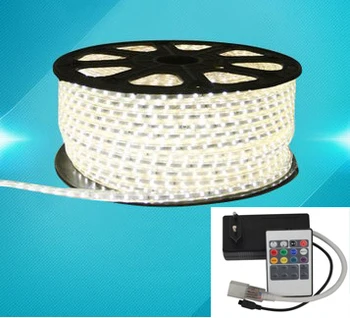 

Fanlive 50M Waterproof 220V 230V 240V 3528 RGB Smd LED Flexible Strip Lights For Home Rope Light Ribion Tape 60leds/m