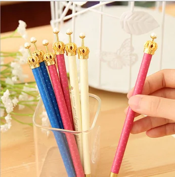 

Crown Ballpoint Pen Japan Korea Stationery Lovely Cartoon Dream Ball Pen Press Ball Pen Writing Stationery 0.5mm Wholesale BP044