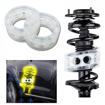 

2x Transparent Car Buffers Shock Absorber Spring Bumper Auto Cover Rubber Protect In The Buffer Automobile Cushion