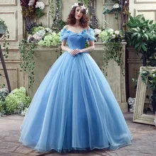 

Light Blue Off The Shoulder Quinceanera Dresses 2021 3D Butterfly Bow Sweep Train Party Princess Sweet 15 Ball Gown With Lace-Up