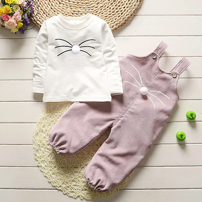 

2020 Spring And Autumn New Style Girls' Overalls Set Baby Girls Two-Piece Set Korean-style Childrenswear