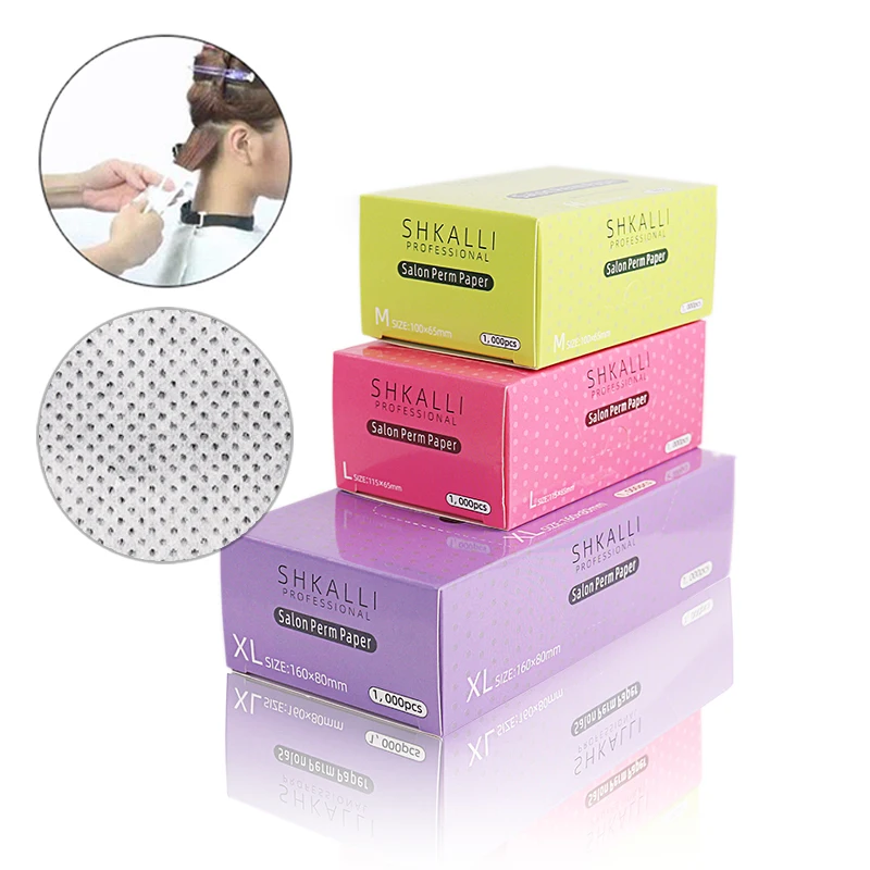 1,000 sheets of hair curling paper Hair salon perm tool Super thin strong water permeability Mesh design EU Technology