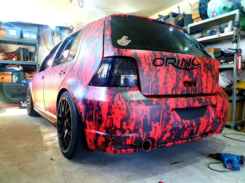 Red Digital Vinyl Film Sticker-8