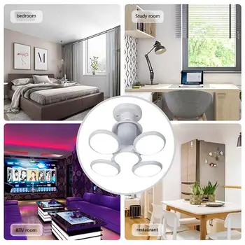 

Garage Lights Foldable Work Lighting Durable Night Light Folding Football Bulb ABS + PP Round Office Basement