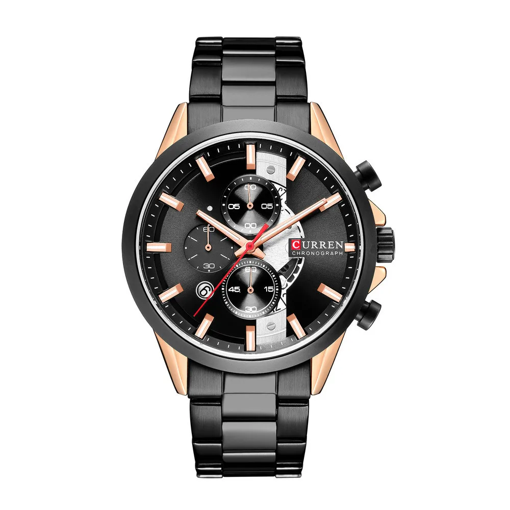 

Curren Karui En New Style 8325 New Style Men Business Casual Steel Belt Simple Waterproof Quartz Mechanical Watch