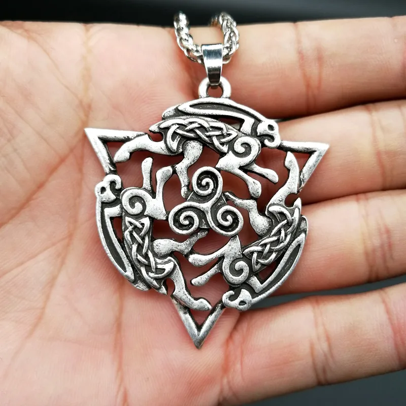 Антикварное ожерелье с подвеской в виде кролика для мужчин и женщин украшения