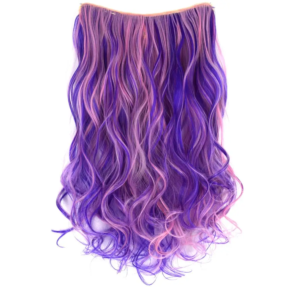 TOPREETY Heat Resistant Synthetic Fiber 140gr  4 clips V shaped clip in hair Extensions VC008
