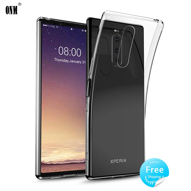 Чехол для Sony Xperia 1 TPU силиконовый прозрачный мягкий чехол XZ4 6 5 прозрачная задняя