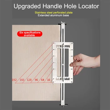 

Cabinet Door Handle Lengthened 192mm Hole Distance Stainless Steel Cabinet Handle Hole Locator Woodworking Tools Degree Scale