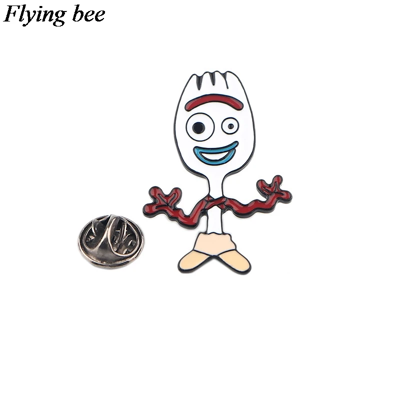 Flyingbee fokry булавки металлический значок мультяшный персонаж креативные булавки значок на рюкзаке броши на булавке для одежды значки в виде галстука X0582