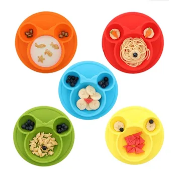 

Baby silicone plate Kids Bowl Plates baby feeding silicone bowl baby silica gel dishes kids tableware Spill-Proof Solid Dishes