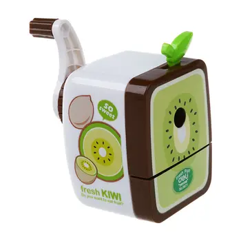 

Kiwi Pattern Pencil Sharpener Hand Crank Manual Desktop School Stationery Kids