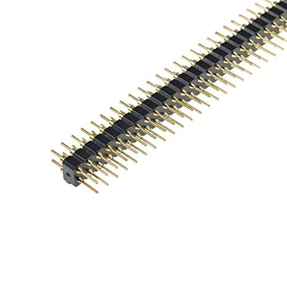 

50PCS 2X40 PIN Double row MALE 2.54MM PITCH Round PIN Header connector Strip 2*40 80PIN FOR PCB BOARD ARDUINO