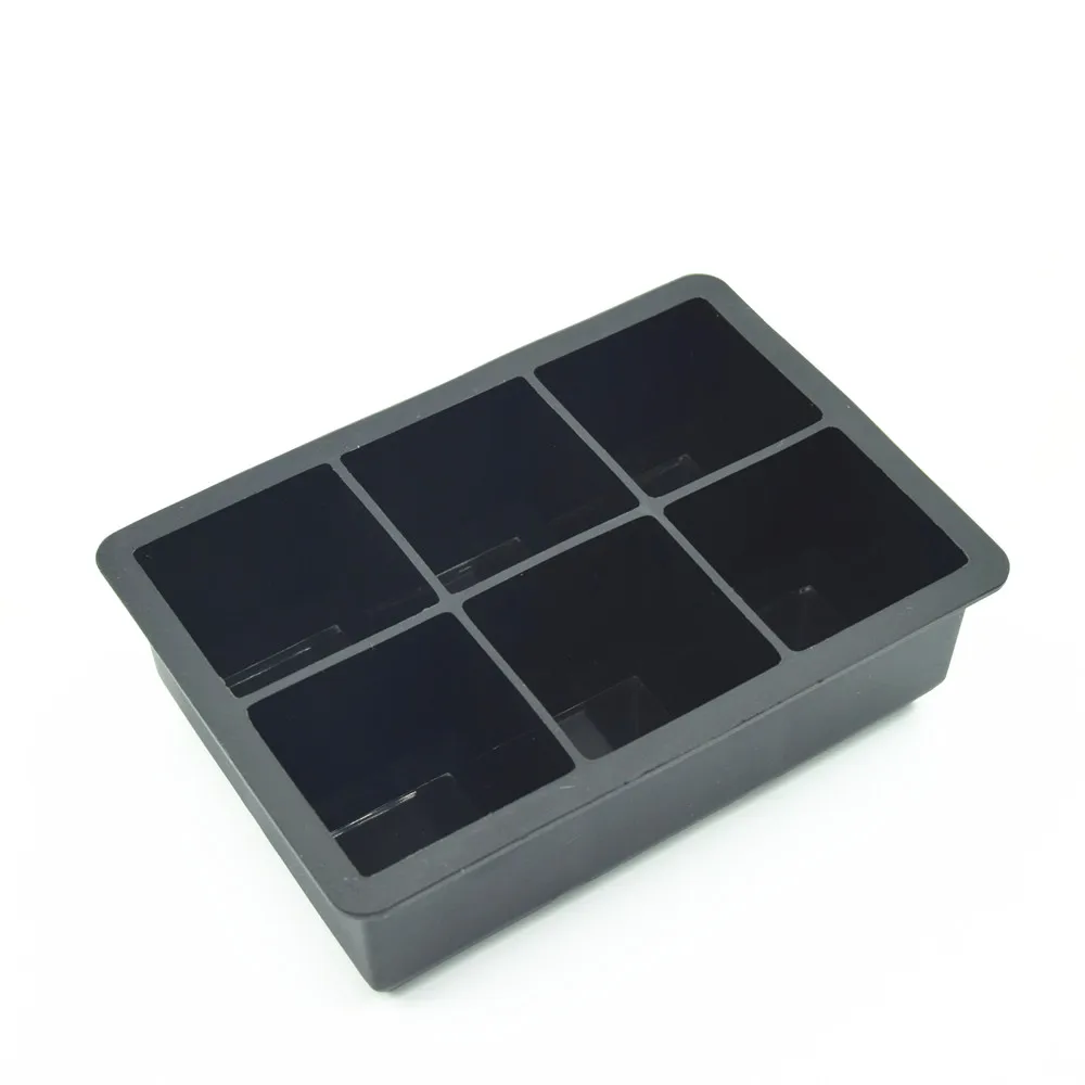 BHD Easy-release Flexible Whisky Ice Cube Maker Square Silicone Ice Mold Maker Tray With Lids