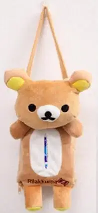 Bear Тканевые коробки мультфильм держатель салфетки задняя подвесная коробка из ткани салфетка бумажная коробка для полотенец бумажный чехол для полотенец Прямая поставка - Цвет: Bear