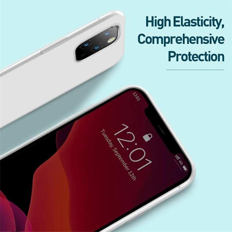 Жидкий силиконовый чехол Baseus для iPhone 11 Pro Max телефона| |