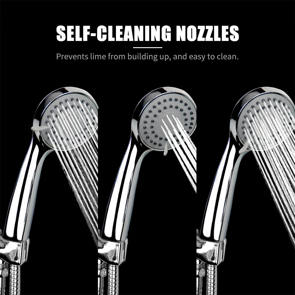 Водосберегающая насадка для душа с 3 распылителями шланг из нержавеющей стали