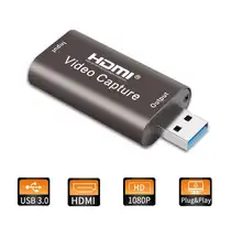 

USB 3.0 4K 60Hz Video Capture Card HDMI-compatible Video Grabber Record Box for PS4 Gaming DVD Camcorder Camera Recording Live