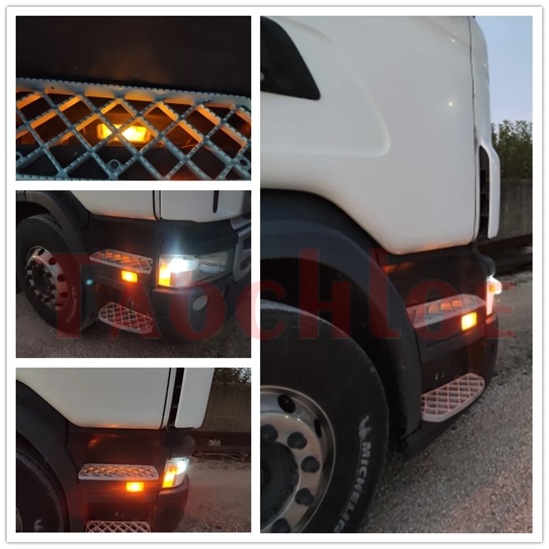 2 шт. 24 В Светодиодный Боковой габаритный фонарь Янтарный для грузовика SCANIA Heavy Truck