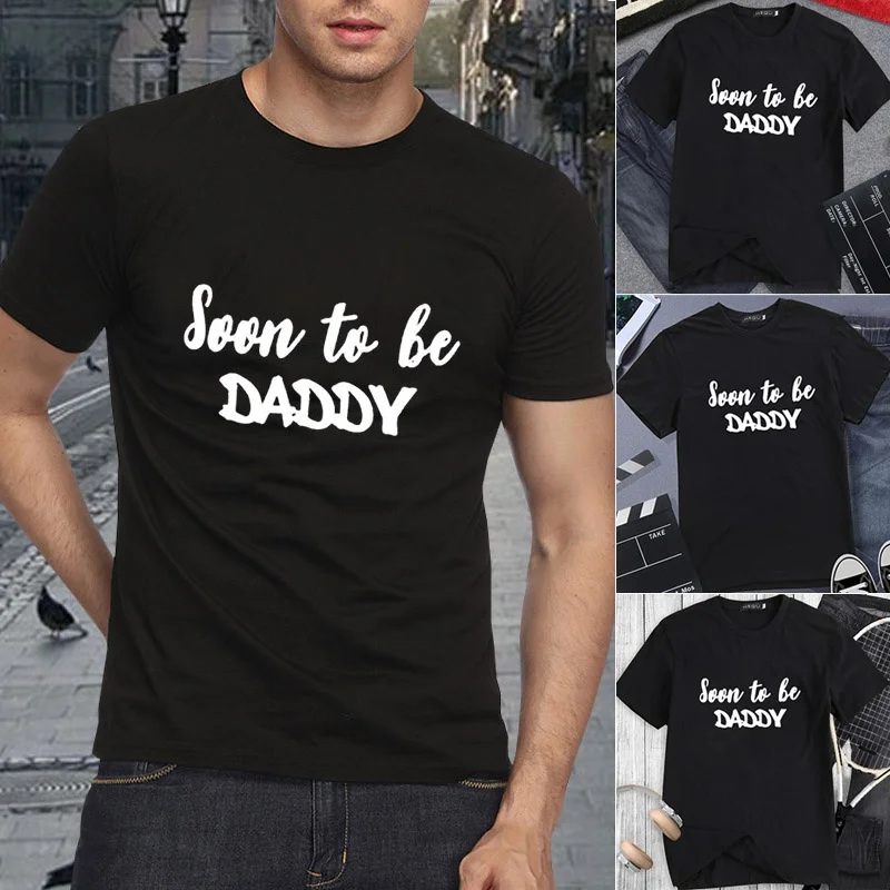 В ближайшее время, чтобы быть футболка Hoosier Daddy Детские объявление футболки будущее мама папа футболки для пары рубашки для мальчиков