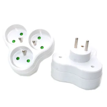 

1pcs French Standard Power Adapter With safety Shutter French Switch Socket French Standard Converter1 Exposed 2 Holes 250V 16A