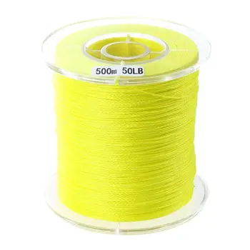 

500M 50LB Colorful 4 Strands Multifilament PE Braid Fishing Line (Yellow)