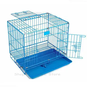 

Cheap Foldable Pet Cat Cage Kennel Folding Metal Dog Crate with Double-Door Best Quality Easy Install 3 Colors