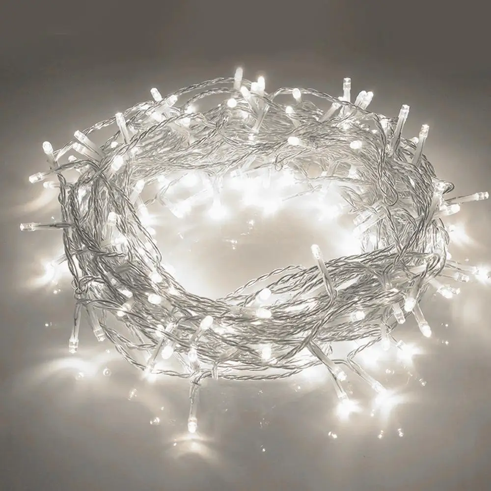 100LED 12 м USB Сказочный светильник с дистанционным управлением, декоративная лампа для вечерние, рождественские, низкое потребление и высокая яркость - Испускаемый цвет: Белый